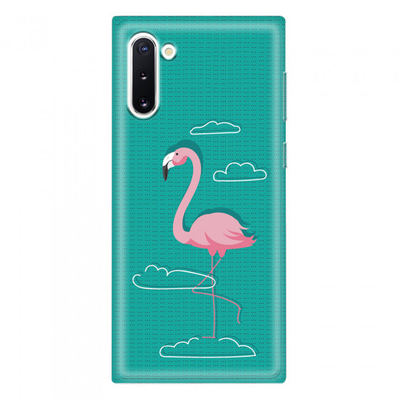 SAMSUNG - Galaxy Note 10 - Soft Clear Case - Cartoon Flamingo
