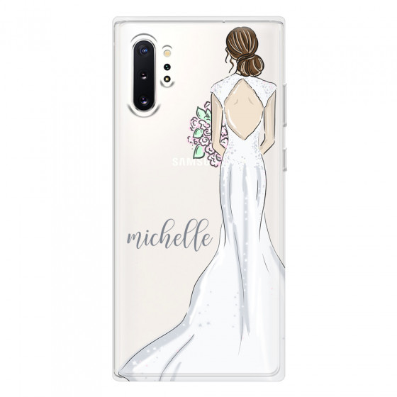 SAMSUNG - Galaxy Note 10 Plus - Soft Clear Case - Bride To Be Brunette Dark