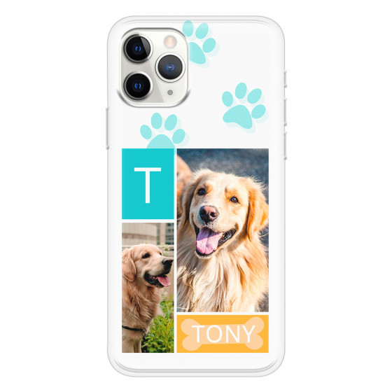 APPLE - iPhone 11 Pro - Soft Clear Case - Dog Collage