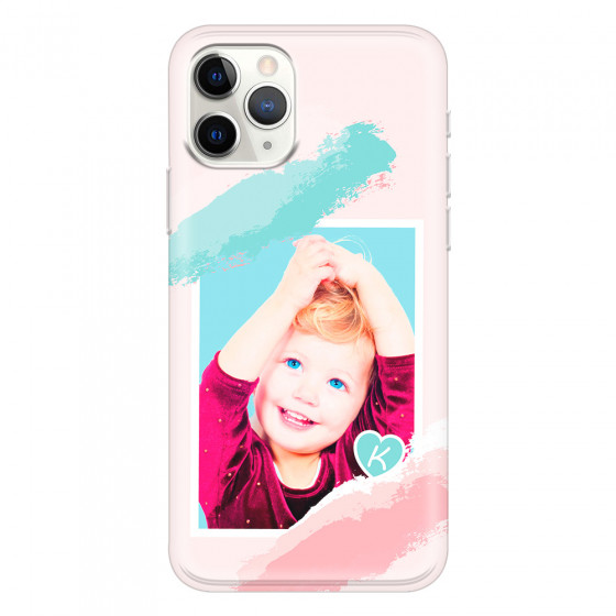 APPLE - iPhone 11 Pro - Soft Clear Case - Kids Initial Photo