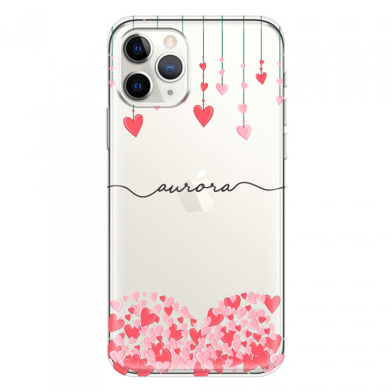 APPLE - iPhone 11 Pro - Soft Clear Case - Love Hearts Strings