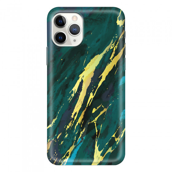 APPLE - iPhone 11 Pro - Soft Clear Case - Marble Emerald Green