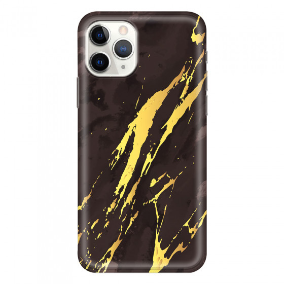 APPLE - iPhone 11 Pro - Soft Clear Case - Marble Royal Black