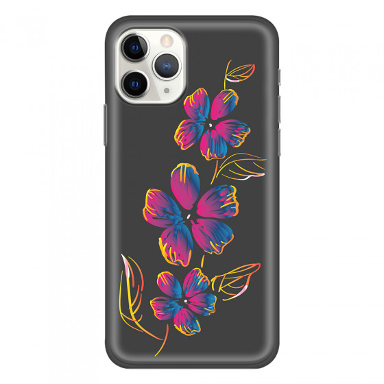 APPLE - iPhone 11 Pro - Soft Clear Case - Spring Flowers In The Dark