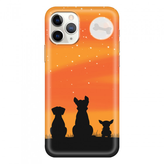 APPLE - iPhone 11 Pro Max - Soft Clear Case - Dog's Desire Orange Sky