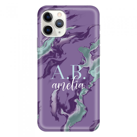 APPLE - iPhone 11 Pro Max - Soft Clear Case - Streamflow Violet Ocean