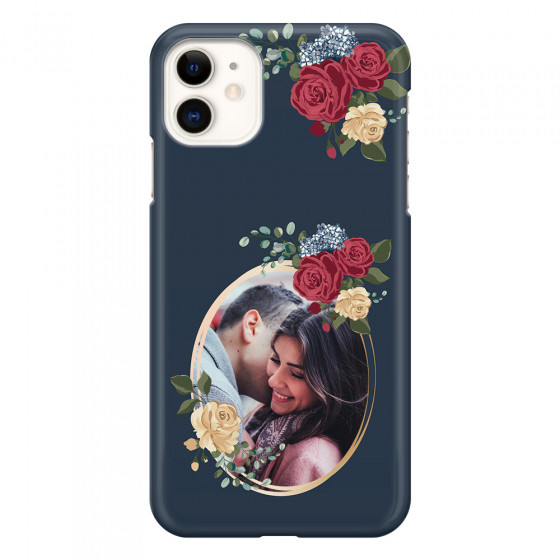 APPLE - iPhone 11 - 3D Snap Case - Blue Floral Mirror Photo