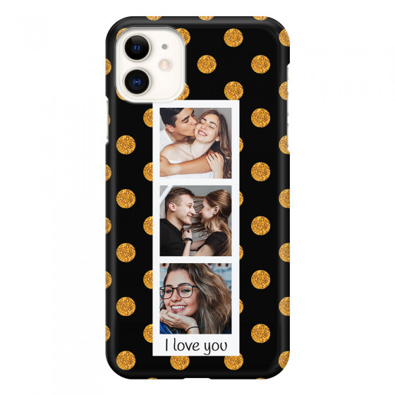APPLE - iPhone 11 - 3D Snap Case - Triple Love Dots Photo