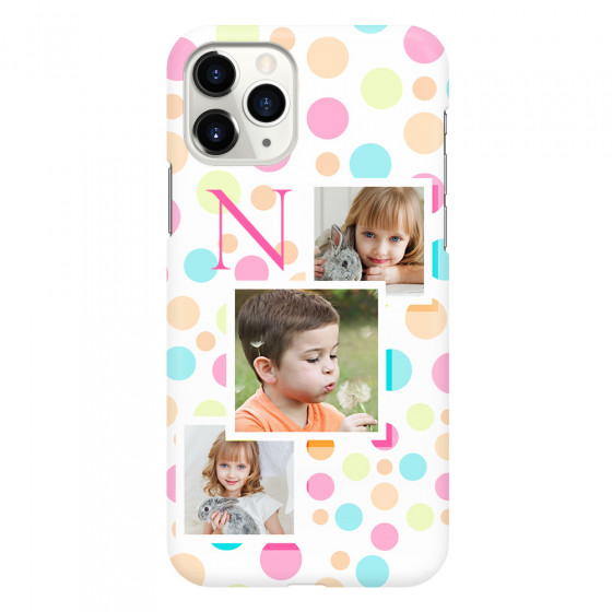 APPLE - iPhone 11 Pro Max - 3D Snap Case - Cute Dots Initial