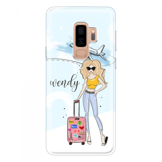 SAMSUNG - Galaxy S9 Plus 2018 - Soft Clear Case - Travelers Duo Blonde