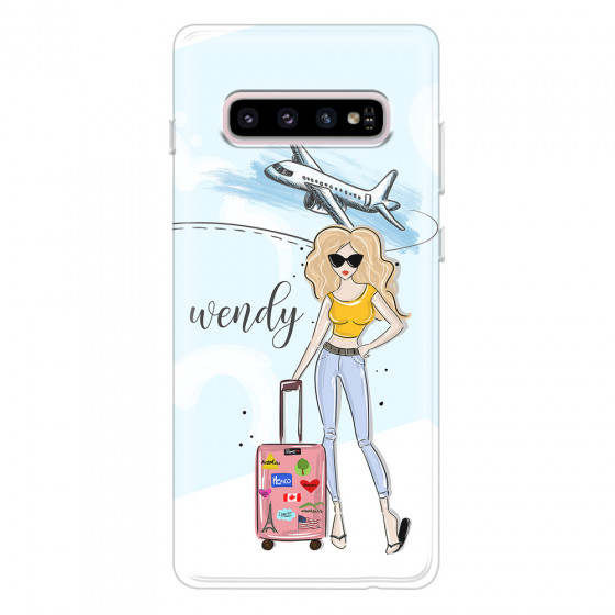SAMSUNG - Galaxy S10 - Soft Clear Case - Travelers Duo Blonde