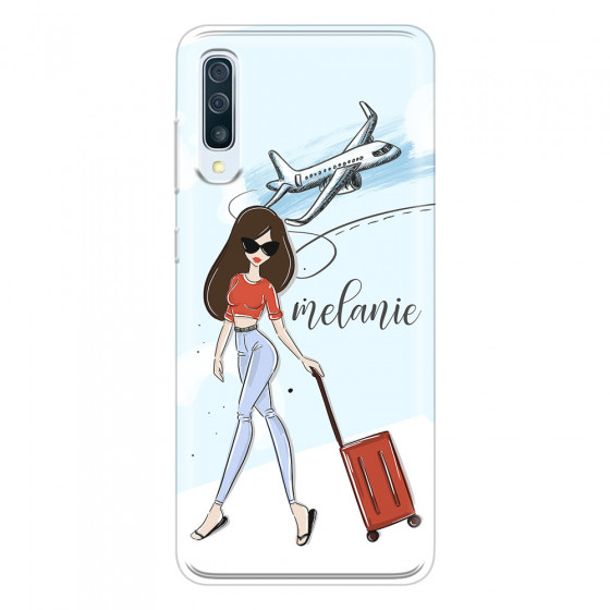 SAMSUNG - Galaxy A50 - Soft Clear Case - Travelers Duo Brunette