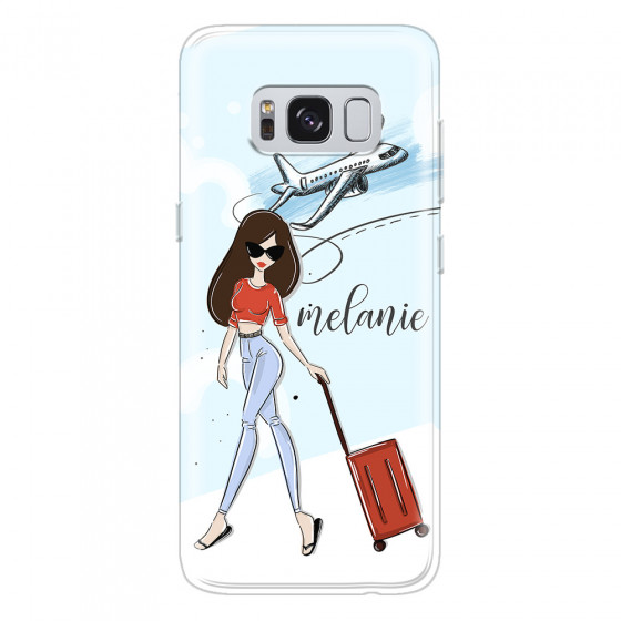 SAMSUNG - Galaxy S8 Plus - Soft Clear Case - Travelers Duo Brunette