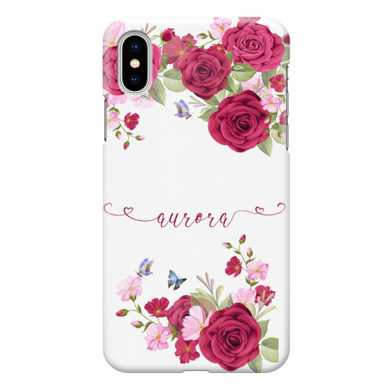 APPLE - iPhone XS - 3D Snap Case - Rose Garden with Monogram
