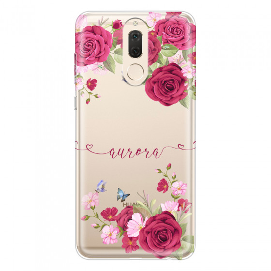 HUAWEI - Mate 10 lite - Soft Clear Case - Rose Garden with Monogram