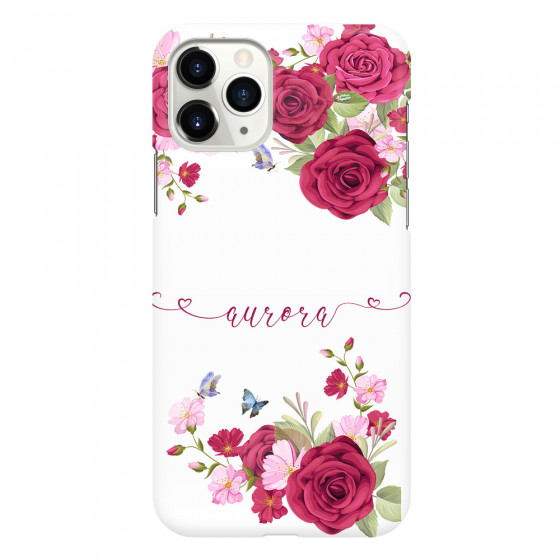 APPLE - iPhone 11 Pro Max - 3D Snap Case - Rose Garden with Monogram