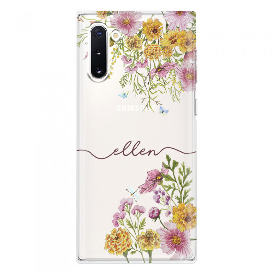 SAMSUNG - Galaxy Note 10 - Soft Clear Case - Meadow Garden with Monogram