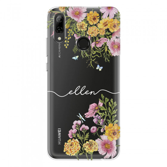 HUAWEI - P Smart 2019 - Soft Clear Case - Meadow Garden with Monogram
