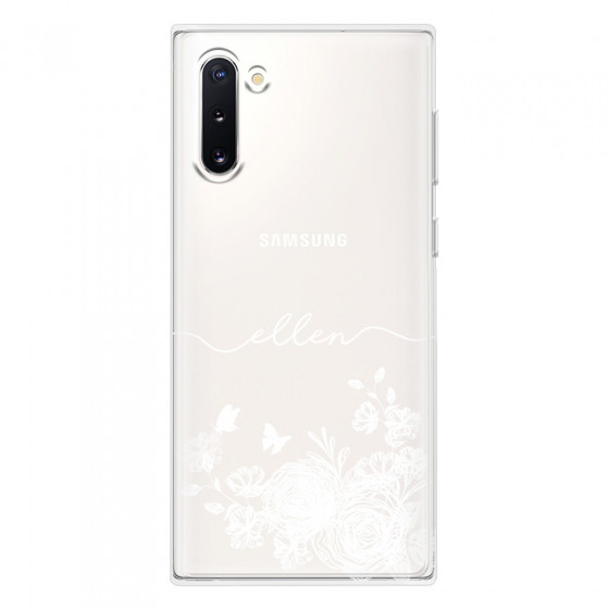 SAMSUNG - Galaxy Note 10 - Soft Clear Case - Handwritten White Lace