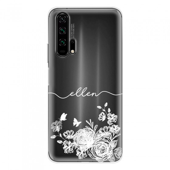 HONOR - Honor 20 Pro - Soft Clear Case - Handwritten White Lace