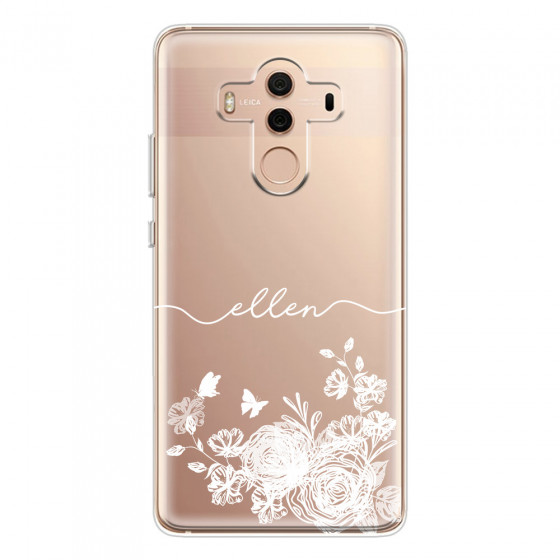 HUAWEI - Mate 10 Pro - Soft Clear Case - Handwritten White Lace