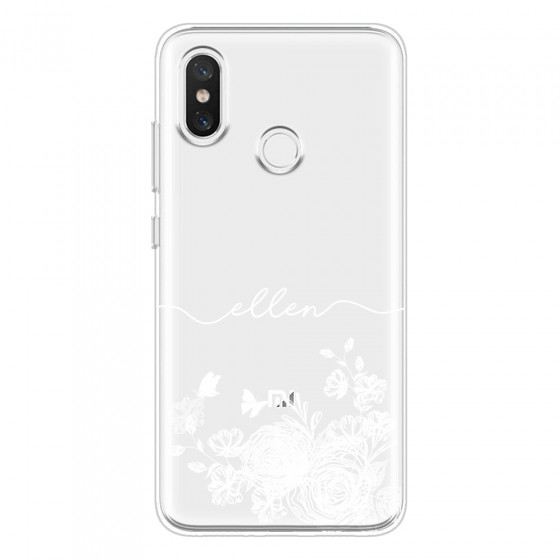XIAOMI - Mi 8 - Soft Clear Case - Handwritten White Lace
