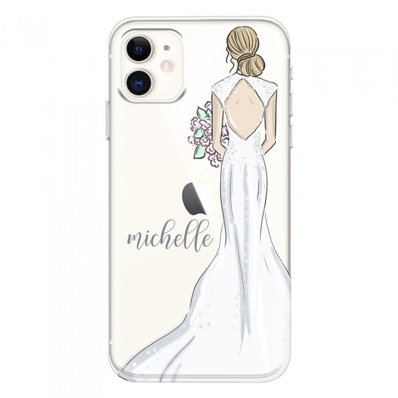 APPLE - iPhone 11 - Soft Clear Case - Bride To Be Blonde Dark