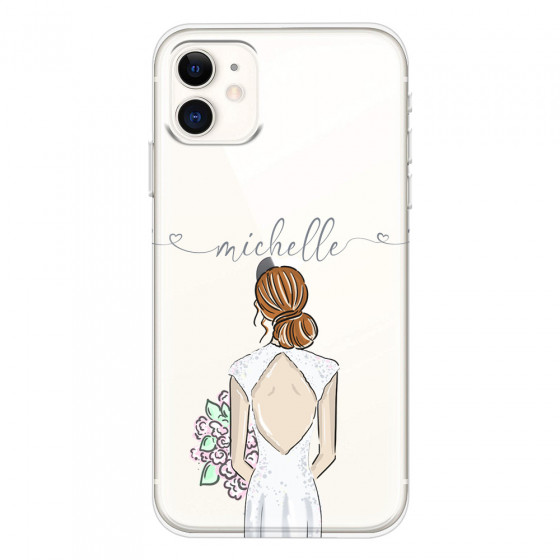 APPLE - iPhone 11 - Soft Clear Case - Bride To Be Redhead II. Dark