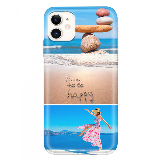 APPLE - iPhone 11 - Soft Clear Case - Collage of 3