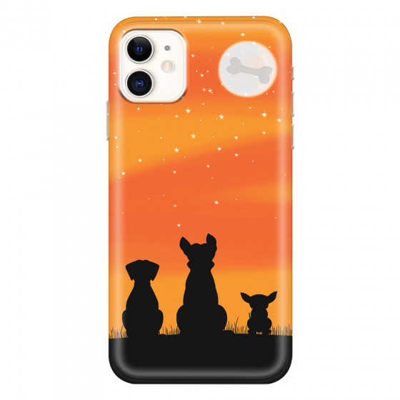 APPLE - iPhone 11 - Soft Clear Case - Dog's Desire Orange Sky