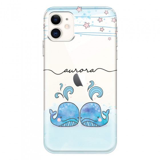 APPLE - iPhone 11 - Soft Clear Case - Little Whales