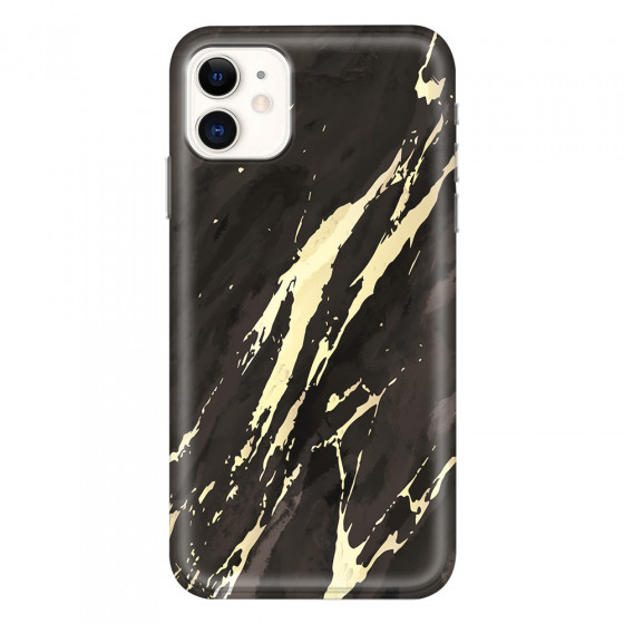 APPLE - iPhone 11 - Soft Clear Case - Marble Ivory Black