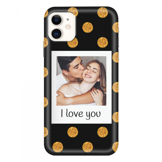 APPLE - iPhone 11 - Soft Clear Case - Single Love Dots Photo