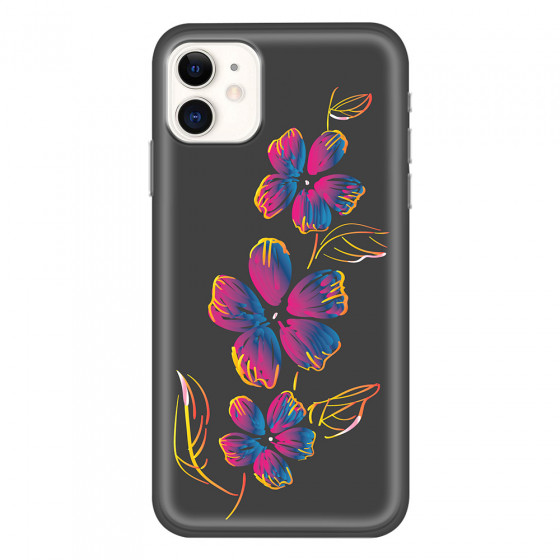 APPLE - iPhone 11 - Soft Clear Case - Spring Flowers In The Dark