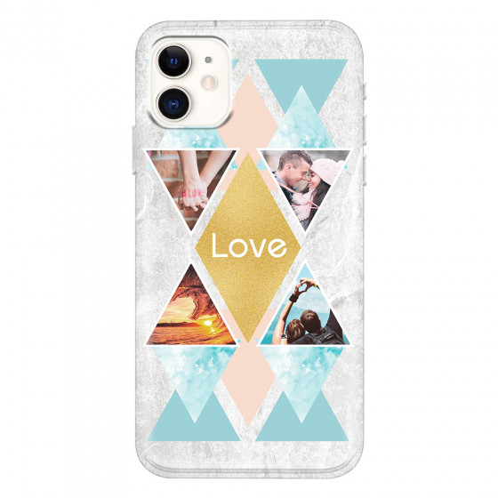 APPLE - iPhone 11 - Soft Clear Case - Triangle Love Photo