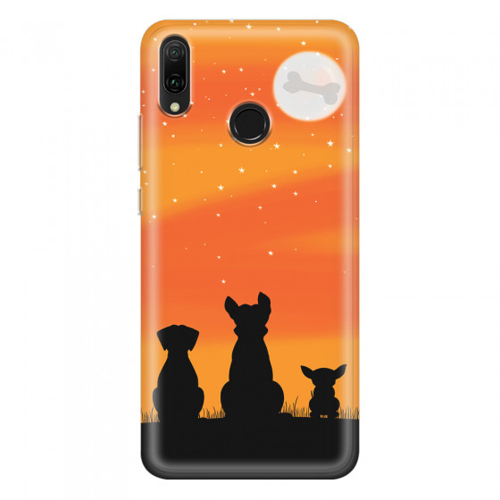 HUAWEI - Y9 2019 - Soft Clear Case - Dog's Desire Orange Sky