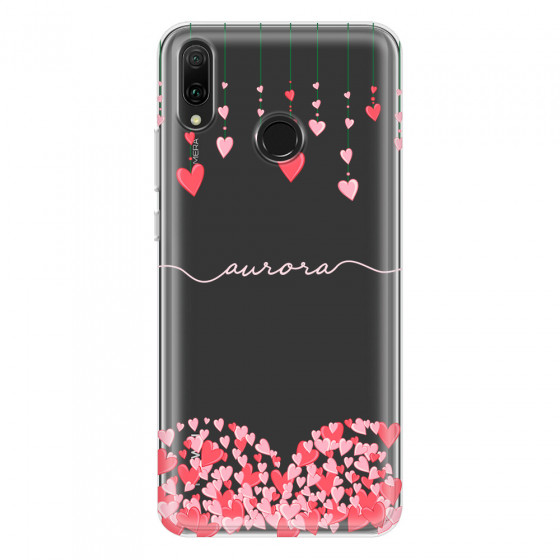 HUAWEI - Y9 2019 - Soft Clear Case - Light Love Hearts Strings