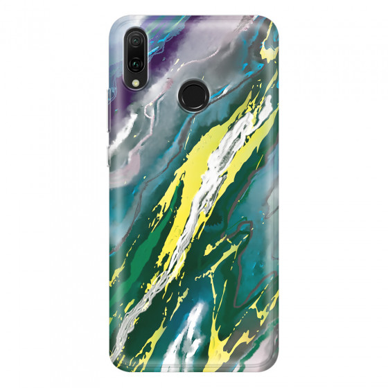 HUAWEI - Y9 2019 - Soft Clear Case - Marble Rainforest Green