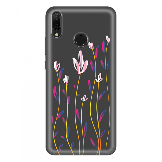 HUAWEI - Y9 2019 - Soft Clear Case - Pink Tulips