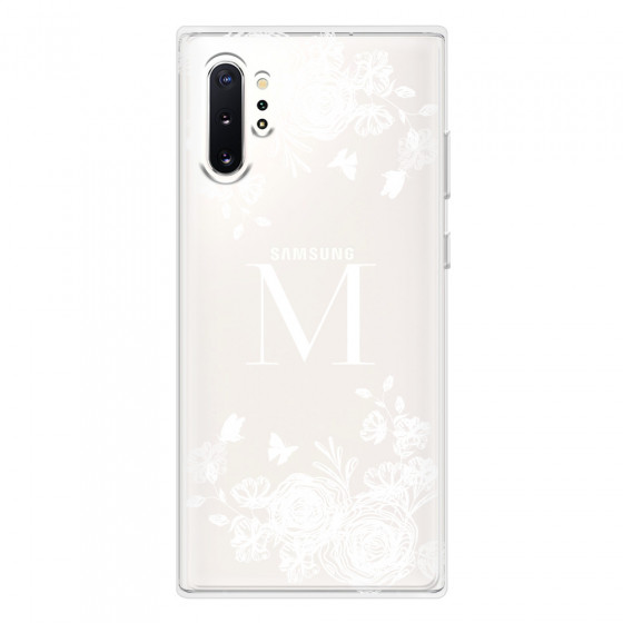 SAMSUNG - Galaxy Note 10 Plus - Soft Clear Case - White Lace Monogram