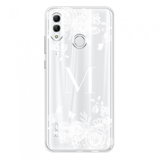 HONOR - Honor 10 Lite - Soft Clear Case - White Lace Monogram