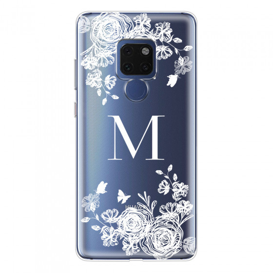 HUAWEI - Mate 20 - Soft Clear Case - White Lace Monogram