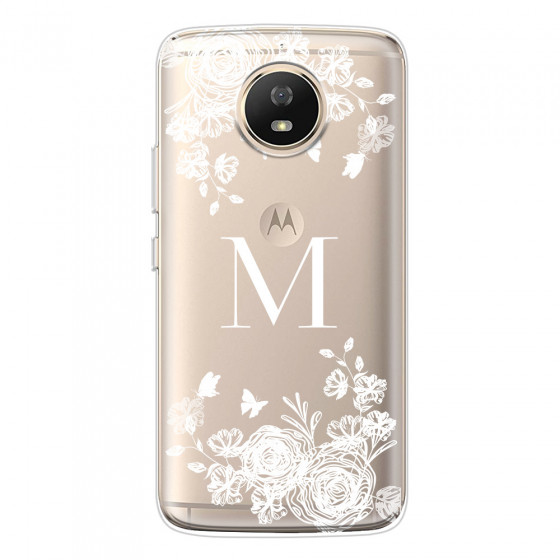 MOTOROLA by LENOVO - Moto G5s - Soft Clear Case - White Lace Monogram
