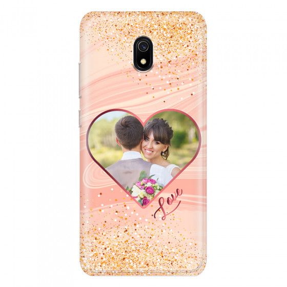 XIAOMI - Redmi 8A - Soft Clear Case - Glitter Love Heart Photo