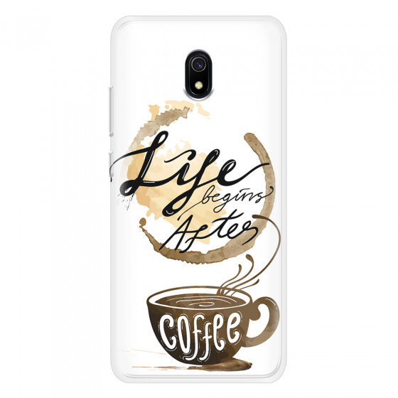 XIAOMI - Redmi 8A - Soft Clear Case - Life begins after coffee