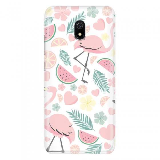 XIAOMI - Redmi 8A - Soft Clear Case - Tropical Flamingo III