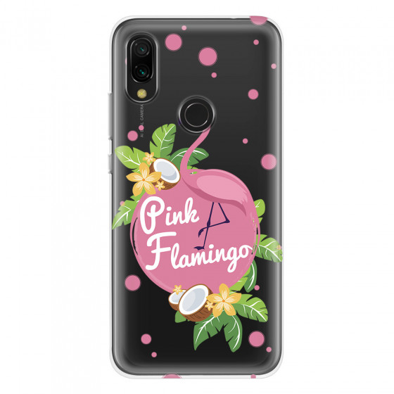 XIAOMI - Redmi 7 - Soft Clear Case - Pink Flamingo