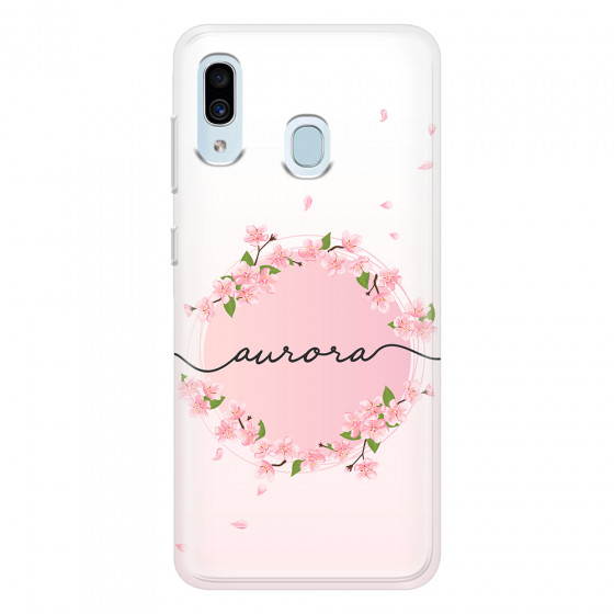 SAMSUNG - Galaxy A20 / A30 - Soft Clear Case - Sakura Handwritten Circle