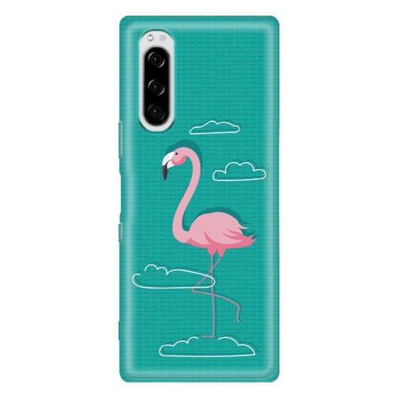 SONY - Sony Xperia 5 - Soft Clear Case - Cartoon Flamingo