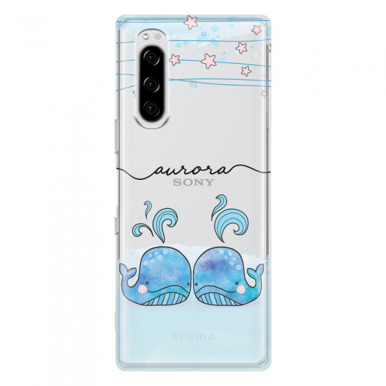 SONY - Sony Xperia 5 - Soft Clear Case - Little Whales